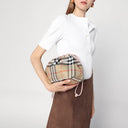 Bolsa reversível Burberry em náilon rosa com padrão xadrez