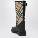 Burberry Tall black Marsh Stamp rubber boots