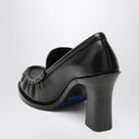 Черные кожаные лоферы Burberry Cadet на каблуке