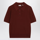 Burberry Bordeaux wool polo shirt