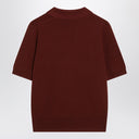 Burberry Bordeaux wool polo shirt