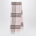 Bufanda rosa de cachemira Burberry con diseño de cuadros