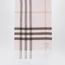 Burberry Pink cashmere scarf with Check pattern