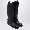 Botas de couro Cavalier pretas Burberry