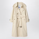 Burberry Light beige cotton Fitzrovia trench coat