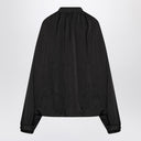 Balenciaga Black satin blouse with bow
