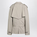 Balenciaga Beige cropped trench coat in cotton twill