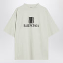 Balenciaga White Nano BB Medium Fit T-shirt