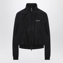 Balenciaga Black bomber jacket with zip and logo