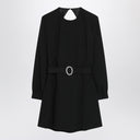 Saint Laurent Black mini dress with belt