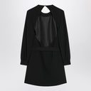Saint Laurent Black mini dress with belt