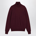 Saint Laurent Burgundy turtleneck sweater in wool