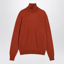 Suéter de cuello alto rojo de lana Saint Laurent
