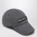 Balenciaga Grey cotton Patch baseball cap