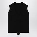 Die Reihe Schwarze Wollweste Cardigan