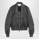 Chaqueta bomber gris con cremallera de Alexander McQueen