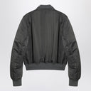 Giacca bomber grigia con zip Alexander McQueen