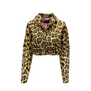 Leopard Calf Hair Cropped Jacket Dsquared²