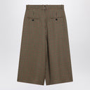 Saint Laurent Checked wool culotte skirt