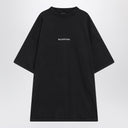 Balenciaga Faded black dry fleece Uniform Merch T-shirt
