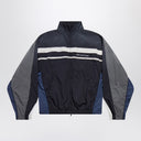Balenciaga Black/navy/grey 50/50 technical fabric tracksuit jacket