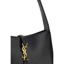 Schwarze Kalbsleder Bos Taurus Schultertasche