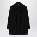 Saint Laurent Black lavallière dress in silk