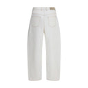 Jeans di cotone bianco denim