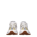 Sneakers atletiche in pelle bianca