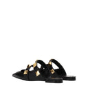 Mules in pelle nera
