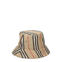 Beige Fabric Bucket Hats