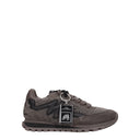 Zapatillas gruesas de piel gris