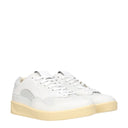 Sneakers basse in pelle bianca