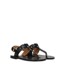 Sandali infradito in pelle nera