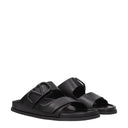 Pantofole in pelle nera