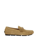 Mocasines beige de cuero sin cordones