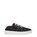 Zapatillas bajas de tela negra