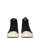 Brown Fabric High Top Sneakers