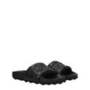 Sandalias Pantuflas de Cuero Negro