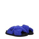 Sandalias Pantuflas de Tela Púrpura