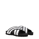Sandalias Pantuflas de Cuero Blanco