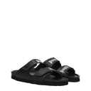Sandalias Pantuflas de Cuero Negro