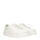 Zapatillas deportivas de plataforma de tela blancas