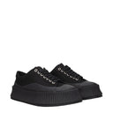 Zapatillas gruesas de tela negra