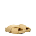 Sandalias Pantuflas de Crin de Caballo Beige