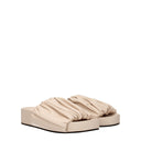 Sandalias Pantuflas de Cuero Rosado