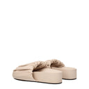 Pantofole rosa in pelle