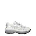 White Fabric Athletic Sneakers