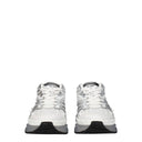 White Fabric Athletic Sneakers