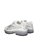 White Fabric Athletic Sneakers